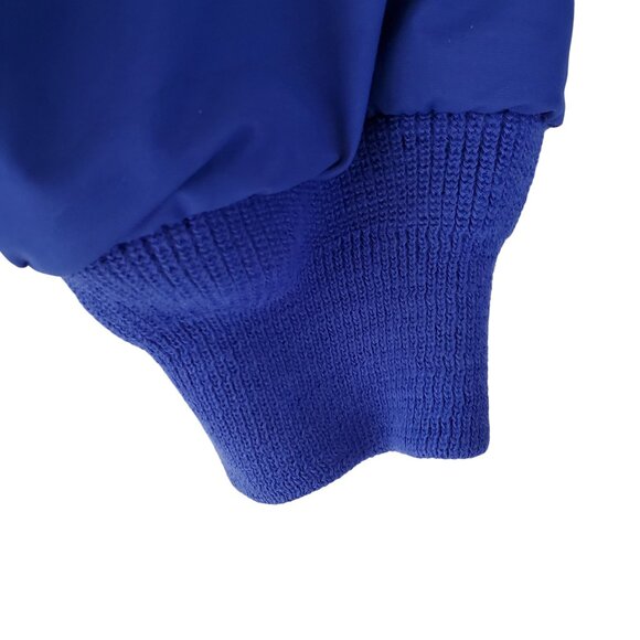 LANDS END Squall Jacket Coat Men's L Fleece Lined Blue Pockets Full Zip Patch - Picture 8 of 16